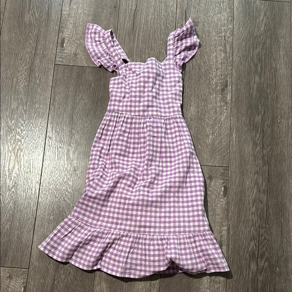 Cat & Jack purple gingham dress size 8 - Picture 1 of 3